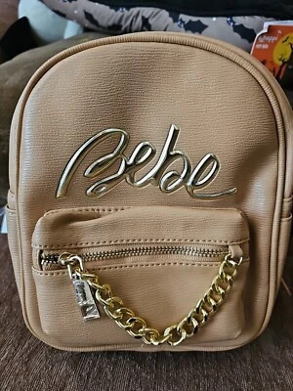 Bebe Gianna Mini Backpack Tan New With Tags